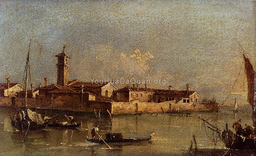 View Of The Island Of San Michele Near Murano Venice - 弗朗西斯科·格拉蒂